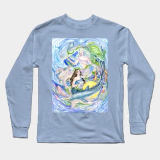 Yin Yang Mermaids Long Sleeve T-Shirt